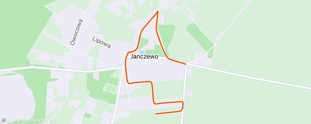 Map of the activity, Afternoon Run  + 1,2 km