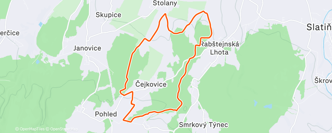 Map of the activity, Morning Mountain Bike Ride
