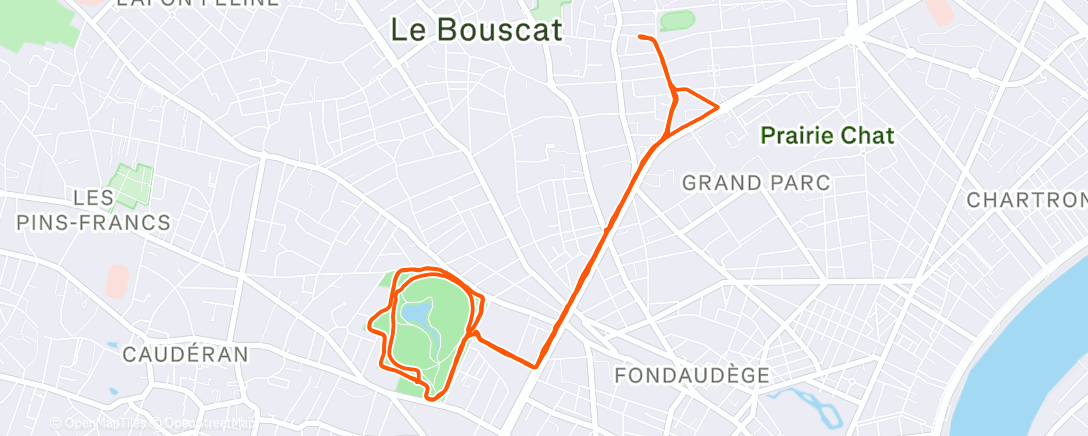 Map of the activity, Solo au début puis avec le Fauve