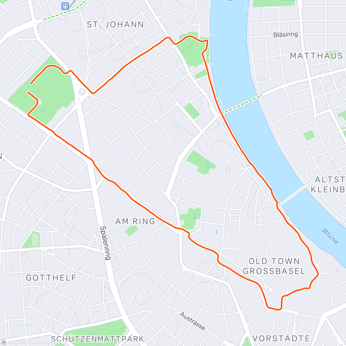 Карта физической активности (Afternoon Run)