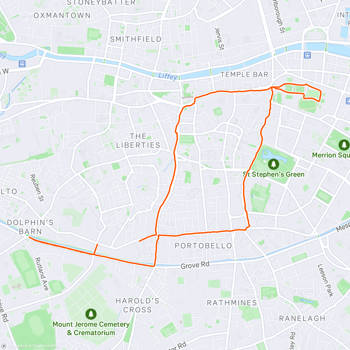 Map of the activity, Dublin 🇮🇪