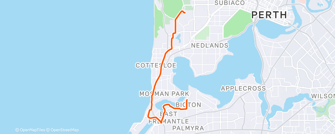 Map of the activity, Afternoon Ride
