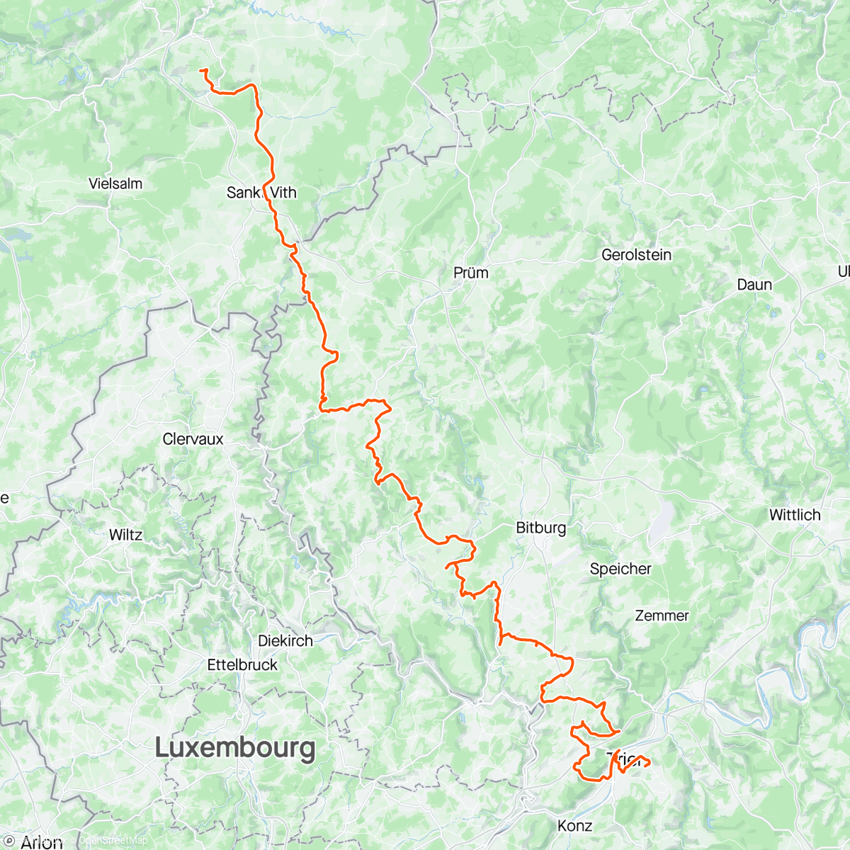 Mapa de la actividad, Rondje Bodensee (1e etappe, Trier)