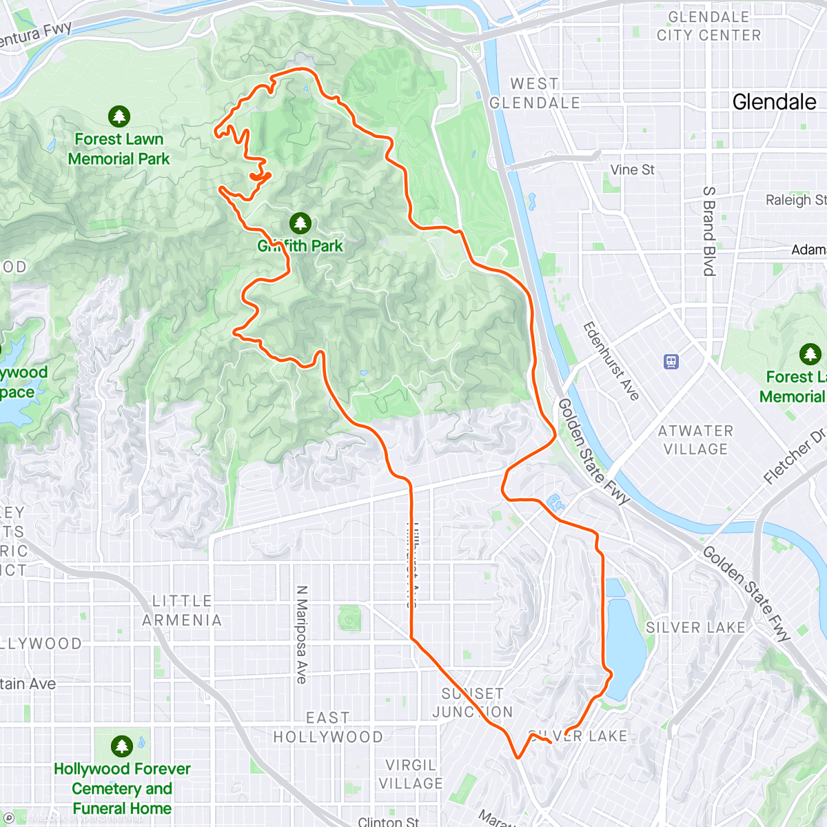 Map of the activity, Chill to Griffith / Back On my fav bike!