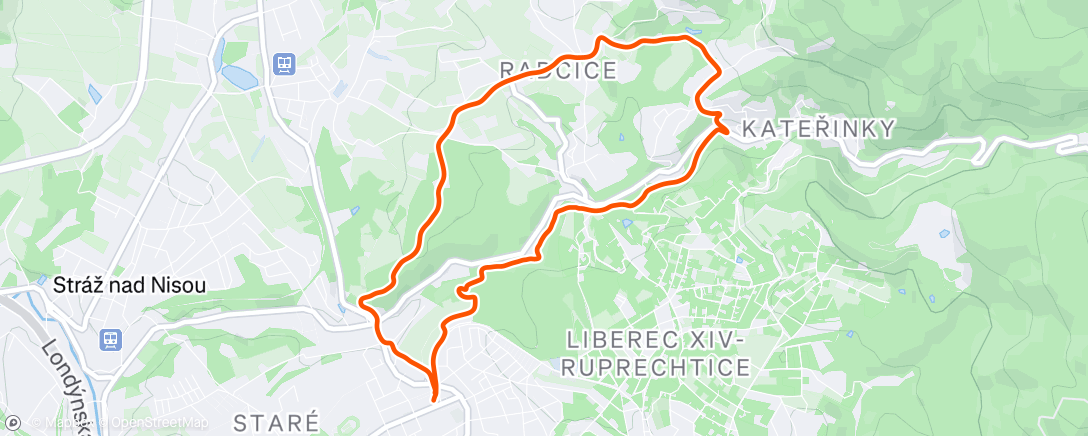 Map of the activity, Morning Run