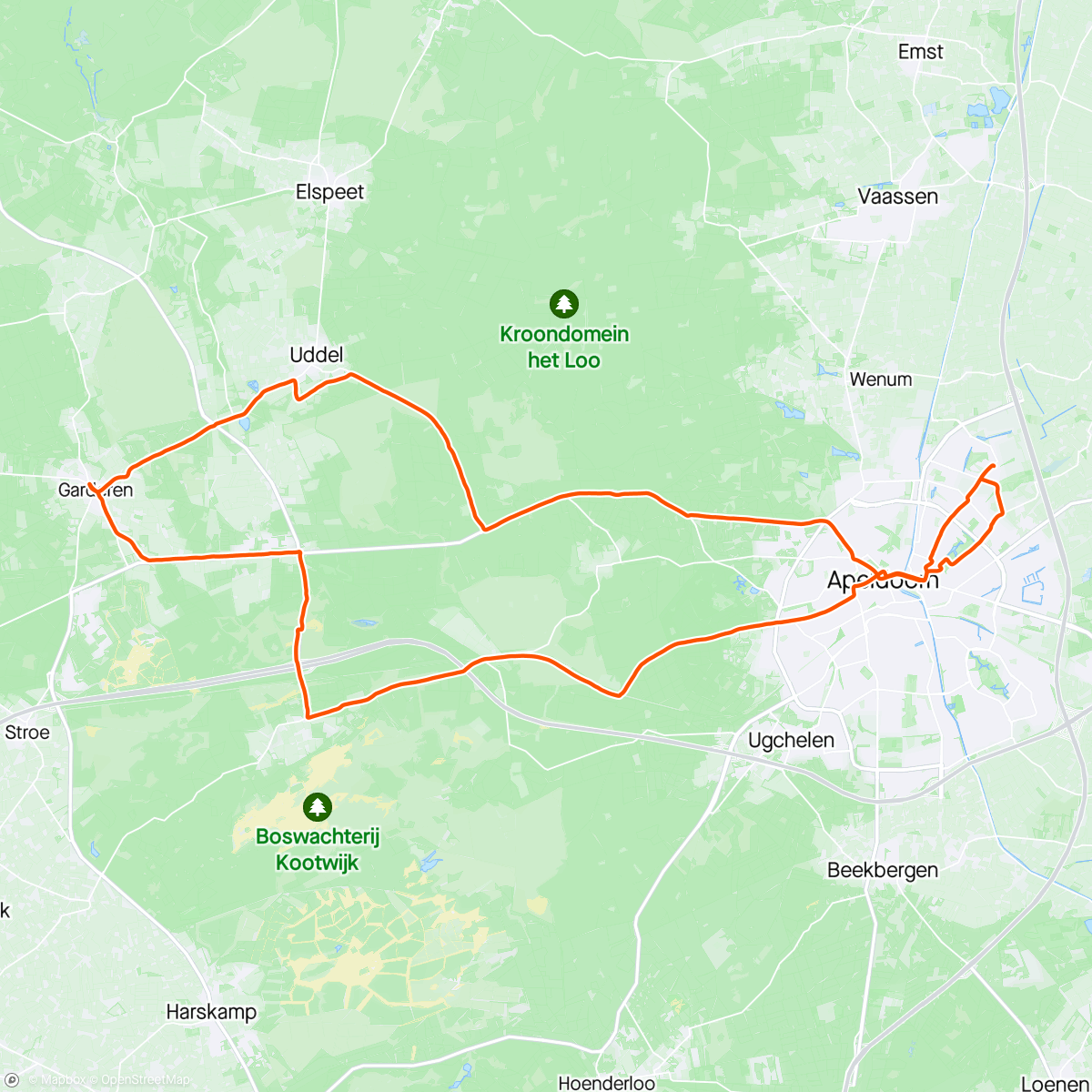 Map of the activity, ‘t Volgende Rondje