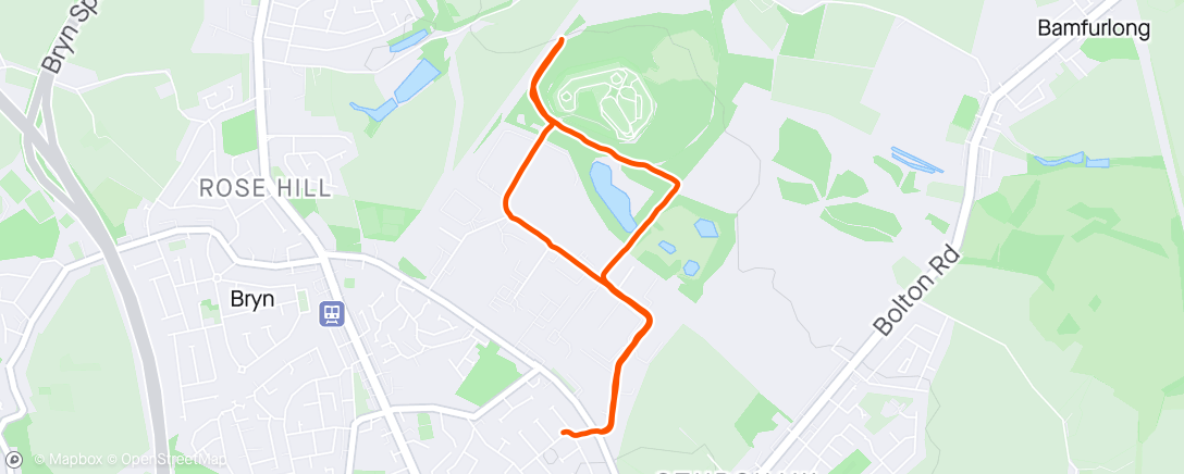 Map of the activity, ⛅ W03D2-Recovery Run