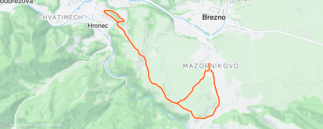 Map of the activity, Afternoon Mountain Bike Ride