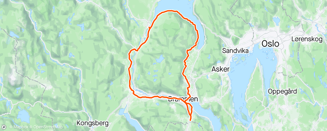 Map of the activity, Finnemarka rundt i kort, kort :)