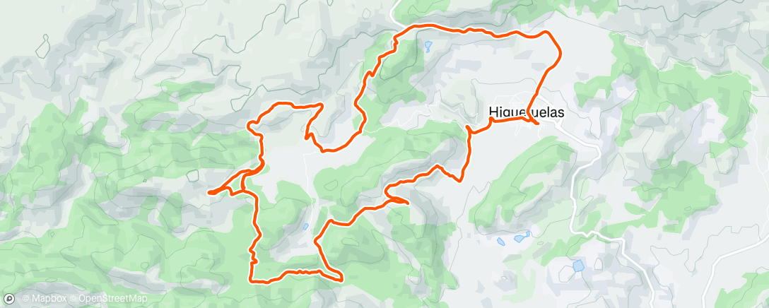 Map of the activity, Bicicleta de montaña eléctrica a la hora del almuerzo