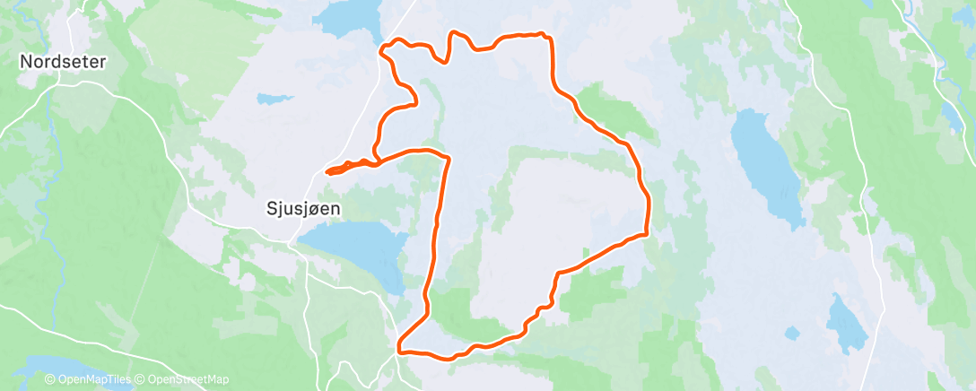 Карта физической активности (Romjulsrennet Sjusjøen)