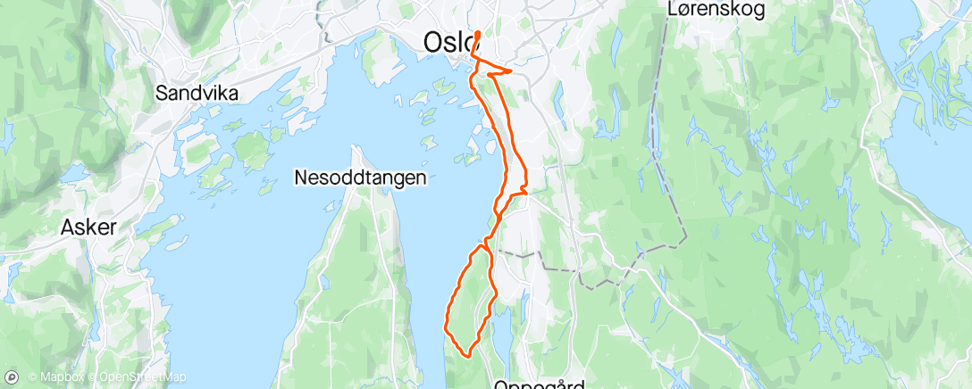Map of the activity, Tur til Kåffa Arena + Svartskog ⚽️