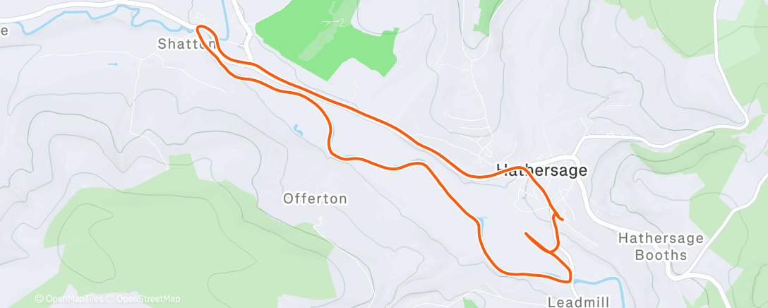 Map of the activity, Morning Run