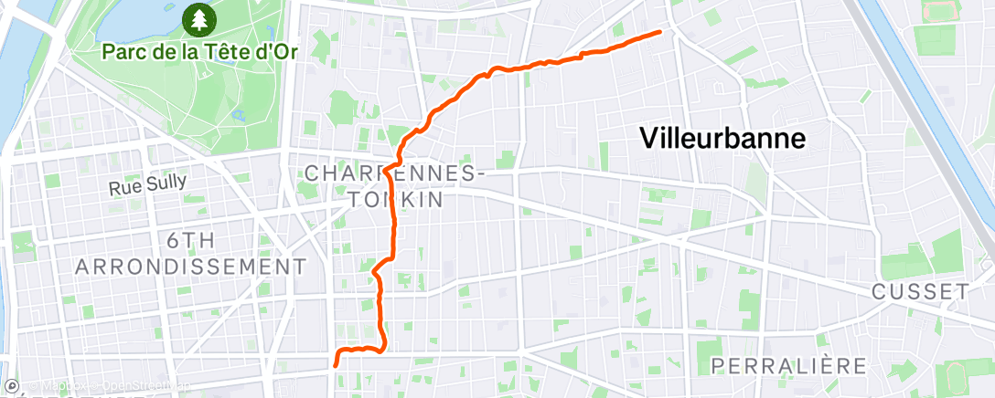 Map of the activity, Marche dans l'après-midi