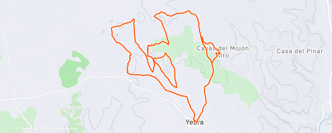 Map of the activity, Bicicleta a la hora del almuerzo