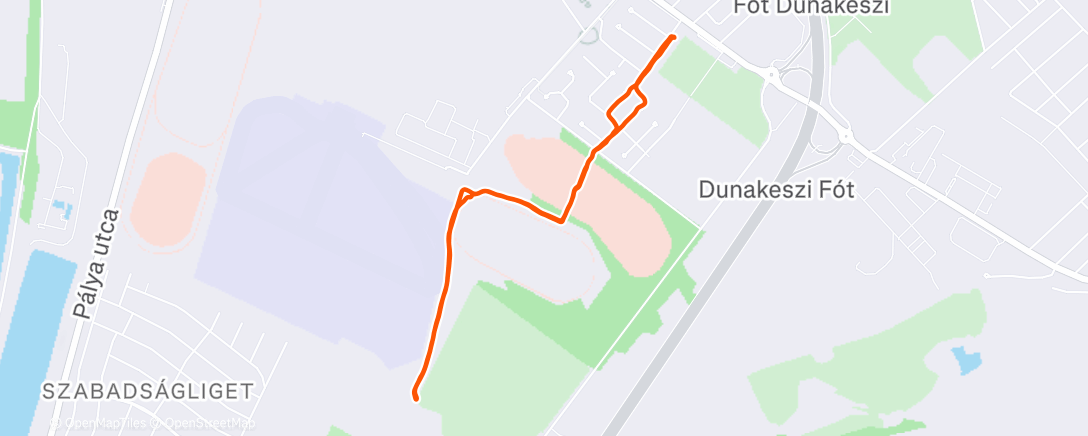 Map of the activity, Afternoon Run