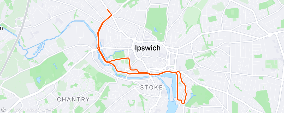 Map of the activity, Waterfront/Portman Road