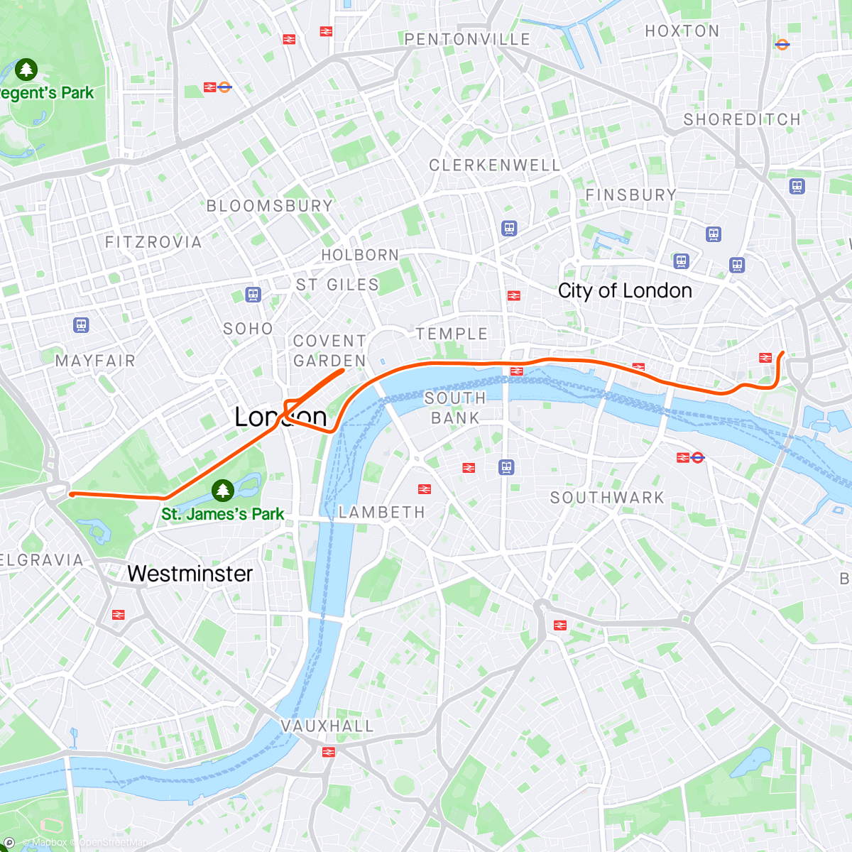Map of the activity, Zwift - Group Ride: EVO CC Flux Ride [1.8 - 2.0w/kg avg] (D) on Greater London Flat in London