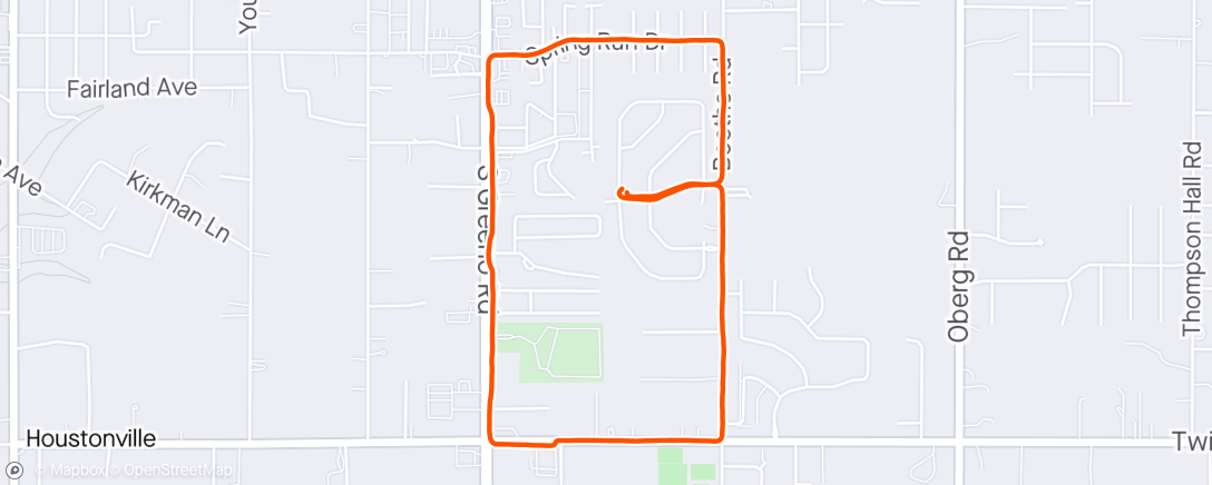 Map of the activity, Afternoon Run brick