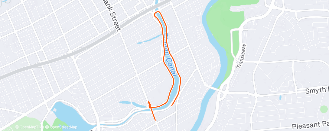 Map of the activity, Morning Run