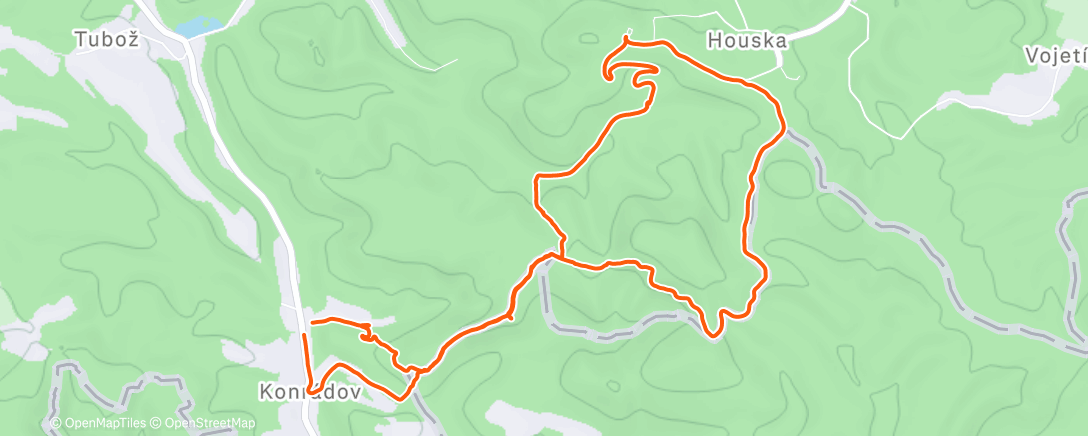 Map of the activity, Afternoon Hike