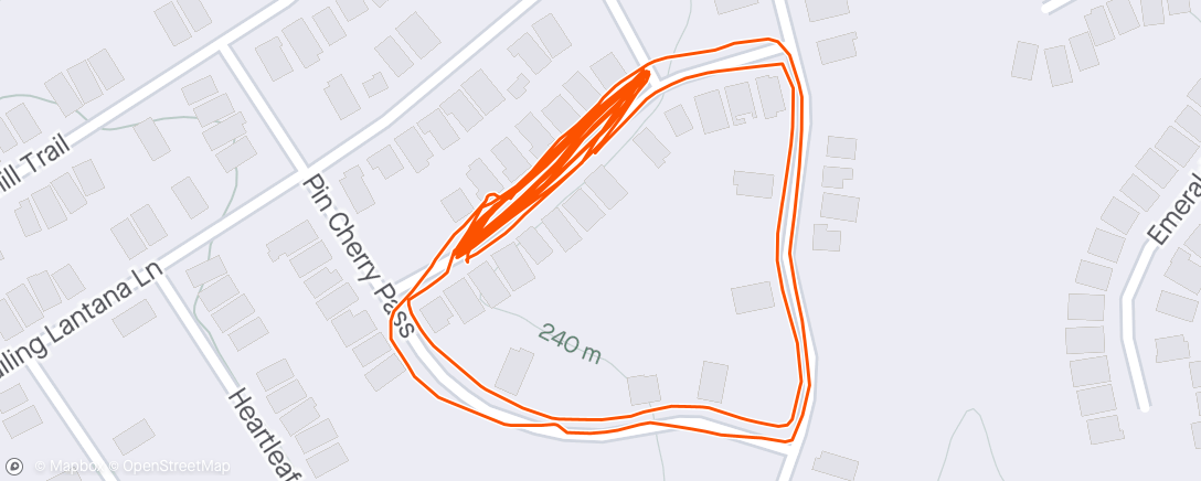Map of the activity, Evening sprints