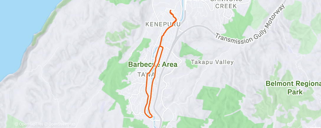 Map of the activity, Night Trail Run