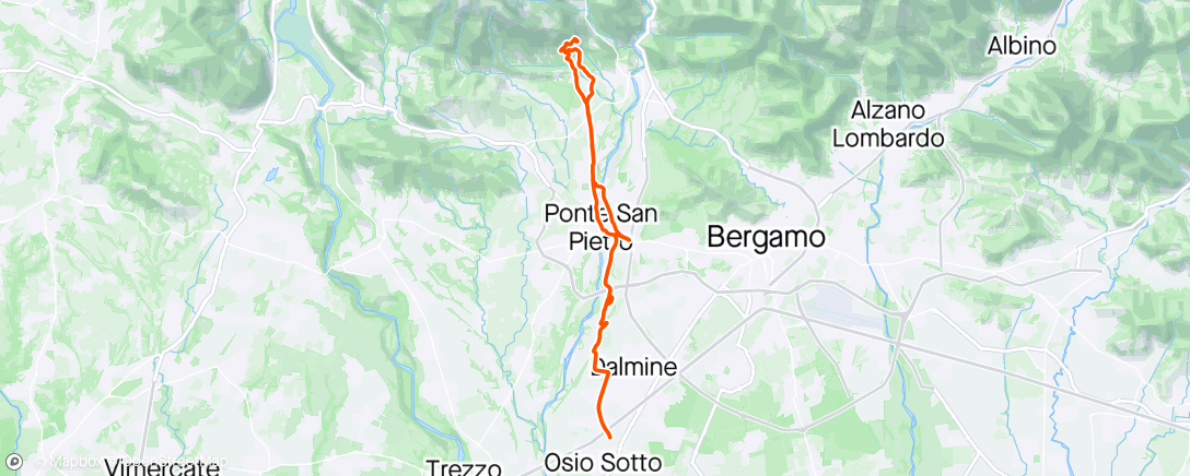 Map of the activity, Mezza Roncola da Barlino
