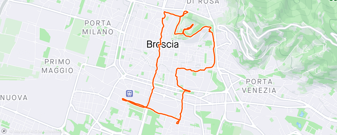 Map of the activity, Base camp Brescia