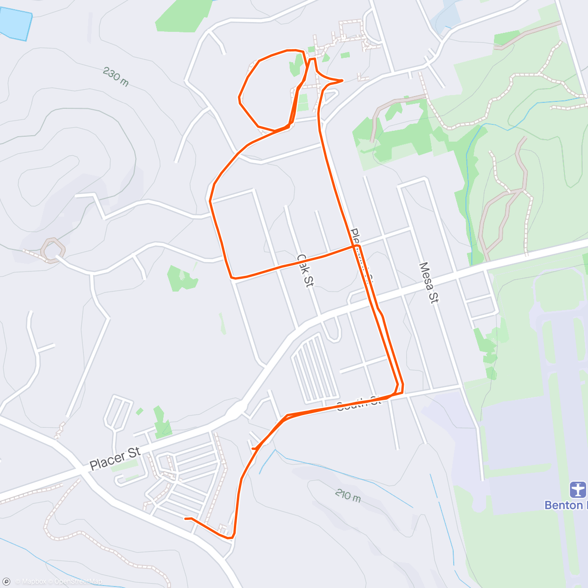 Map of the activity, Bike to school with Ari