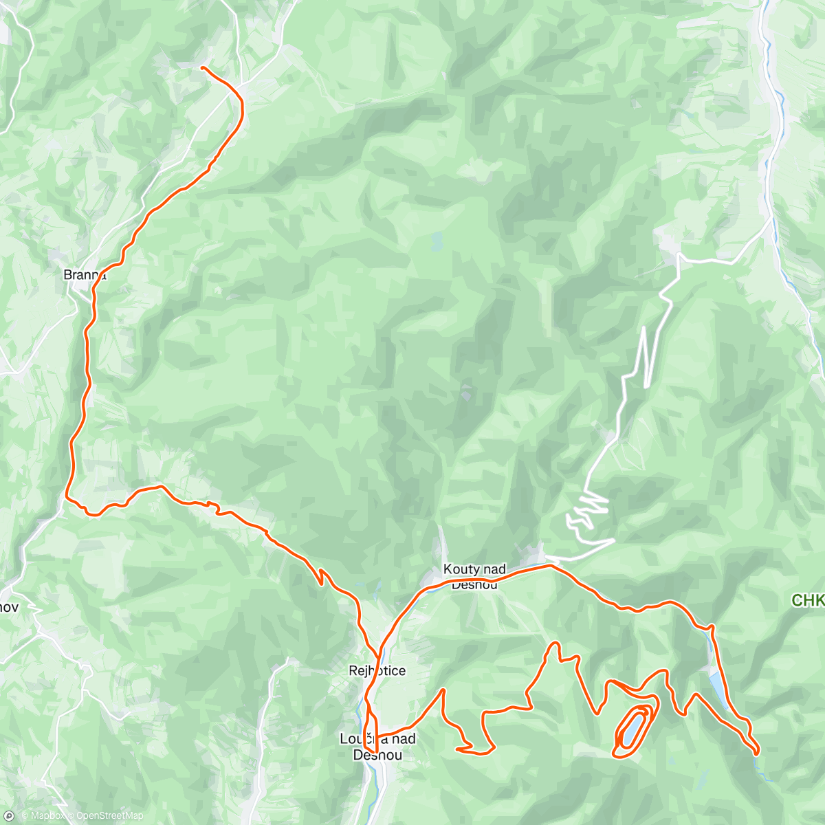Map of the activity, 🛶 Dlouhé Stráně!