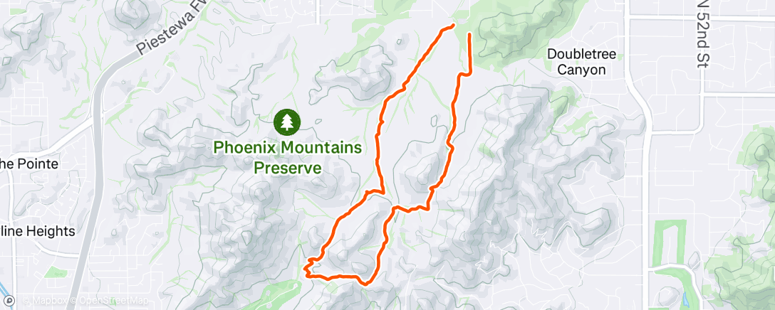 Map of the activity, Morning Hike