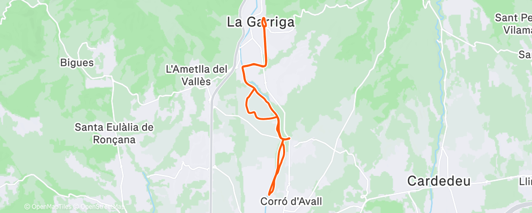 Map of the activity, Morning Ride