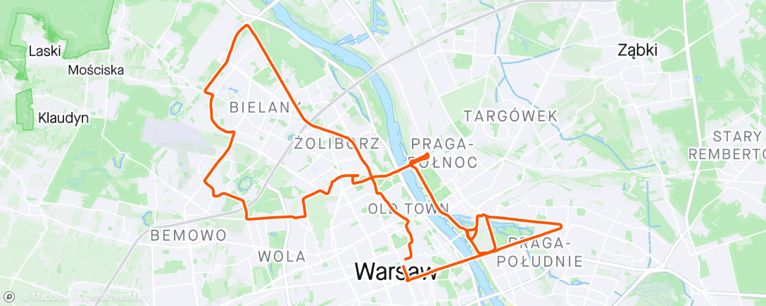 Mapa de la actividad, 46. MARATON WARSZAWSKI