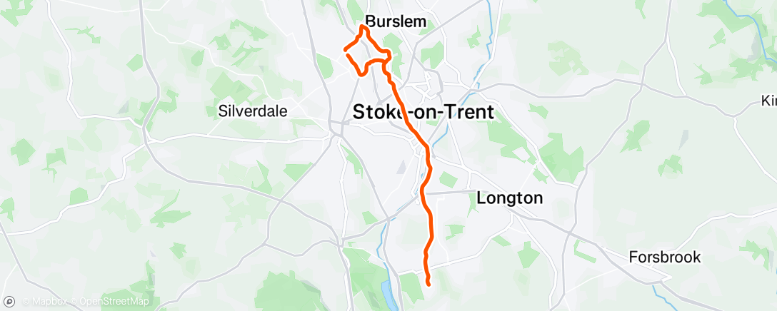 Map of the activity, Lunch Ride