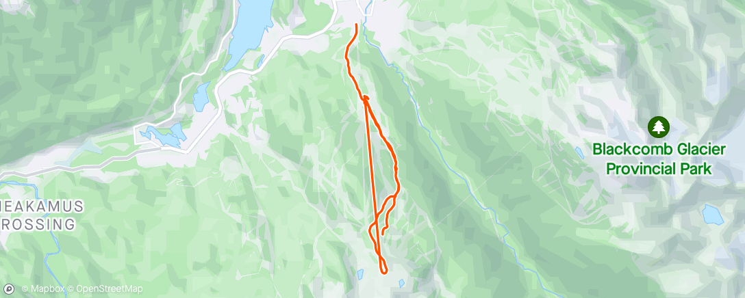 Mapa de la actividad, Afternoon Snowboard