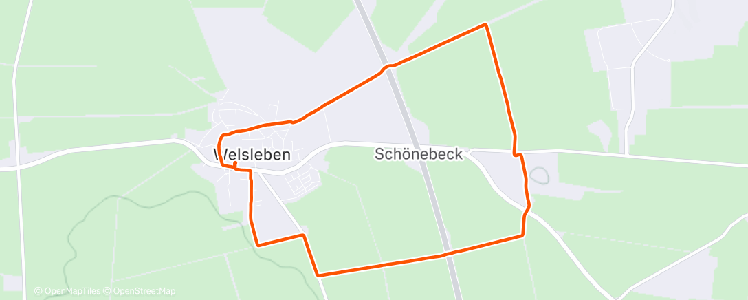 Map of the activity, Spaziergang am Morgen