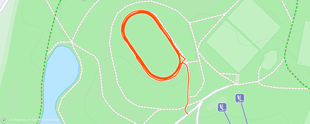 Map of the activity, Evening run after work