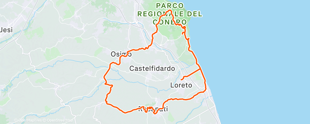 Map of the activity, Morning Ride