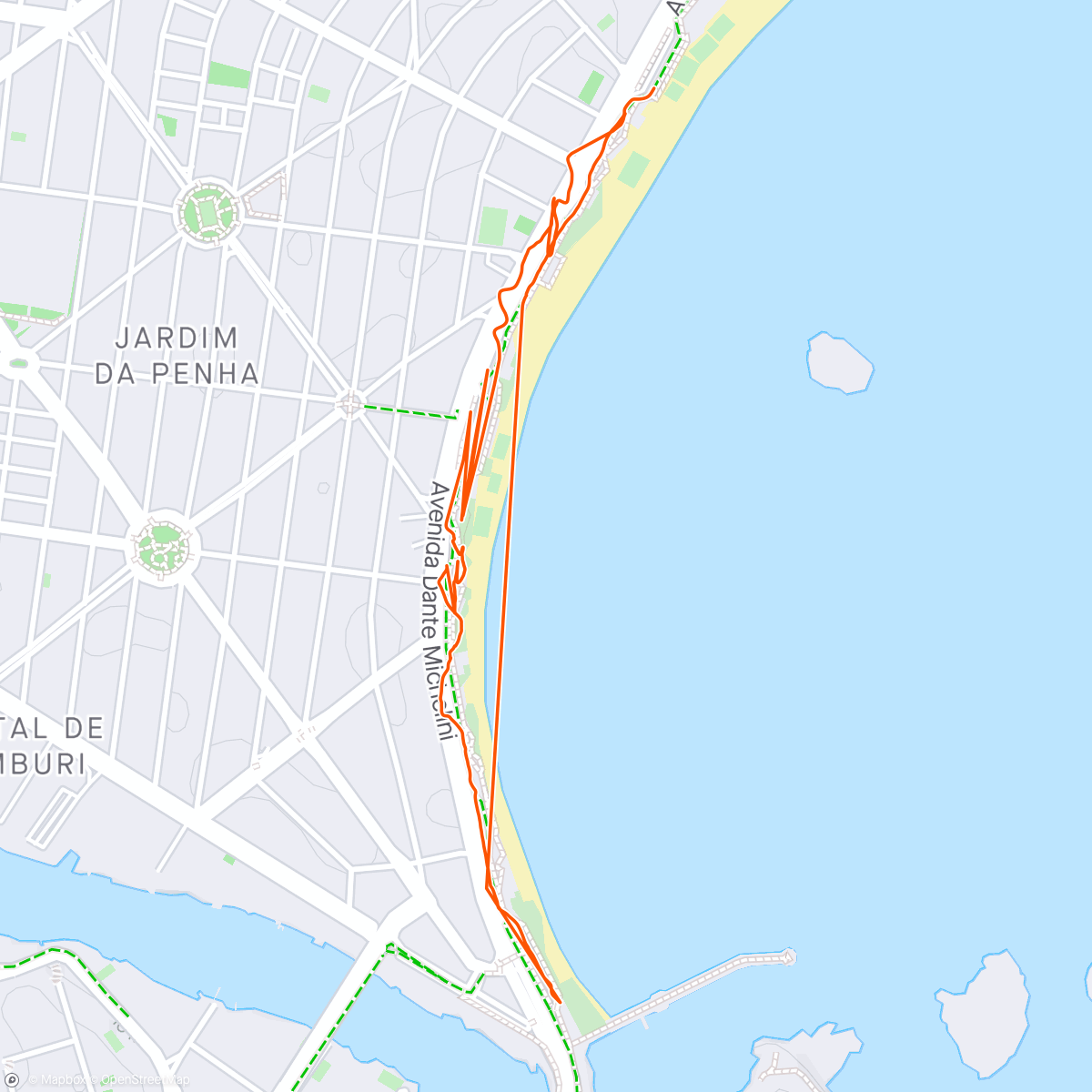 Карта физической активности (Caminhada na Orla de Camburi - Vitória-ES)