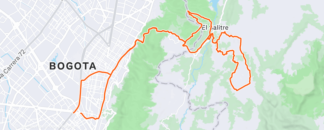 Map of the activity, Vuelta ciclista por la mañana