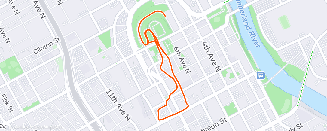 Map of the activity, Morning Run