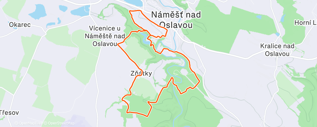 Map of the activity, Morning Run