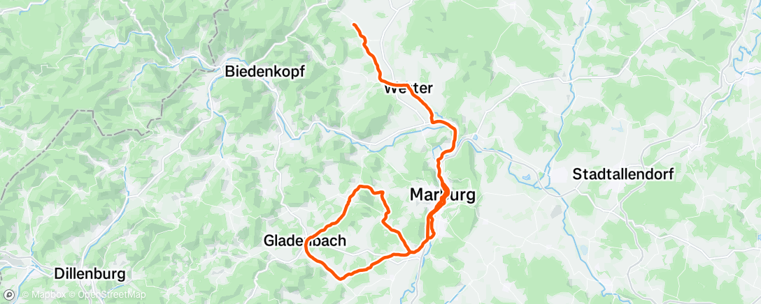 Map of the activity, Fahrt am Morgen