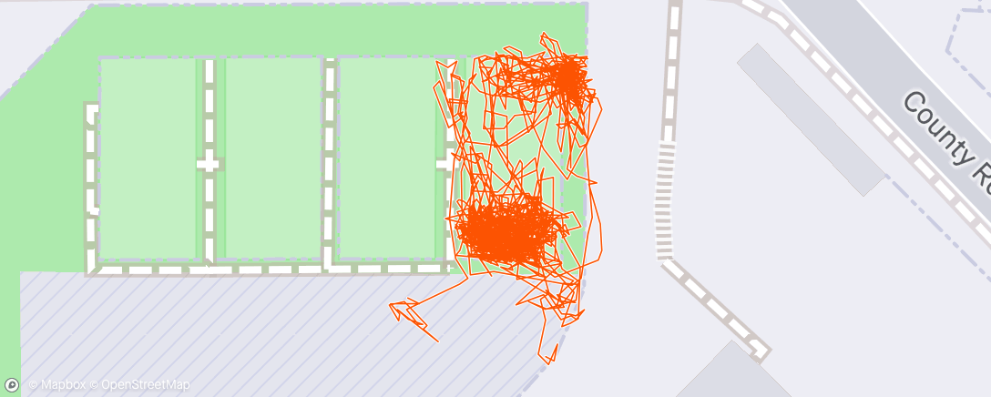 Map of the activity, Tuesday Padel