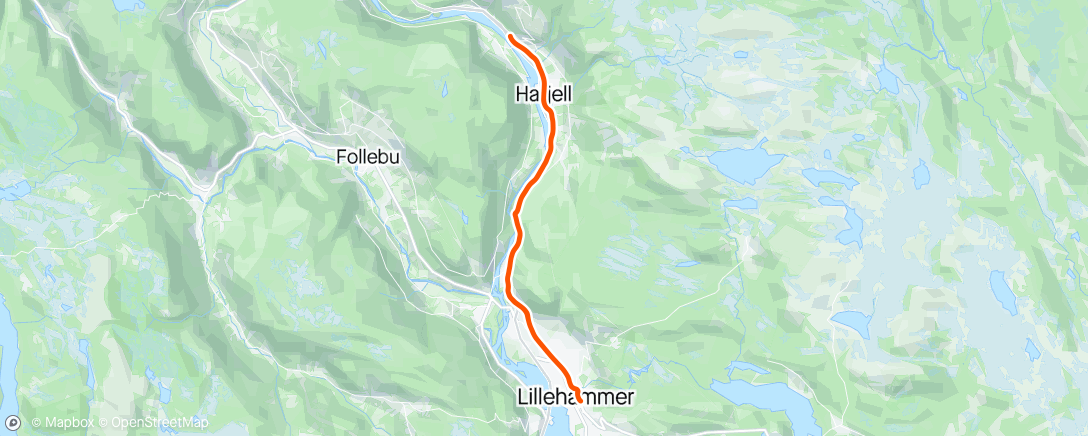 Mapa de la actividad, Øyer ☀️