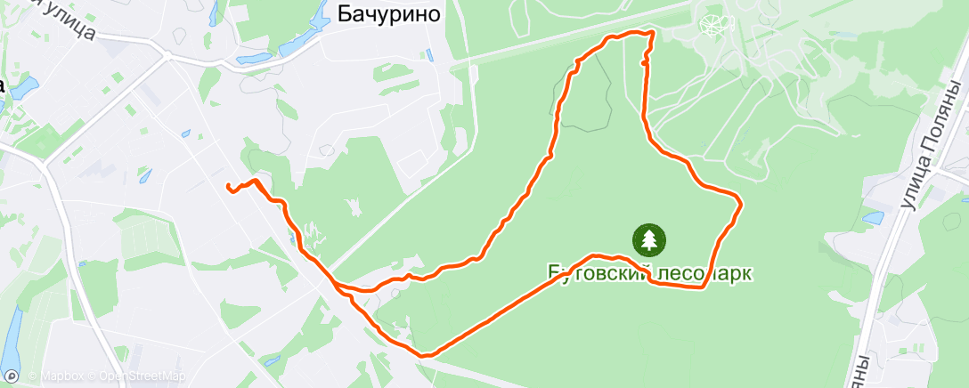 Map of the activity, Night Run