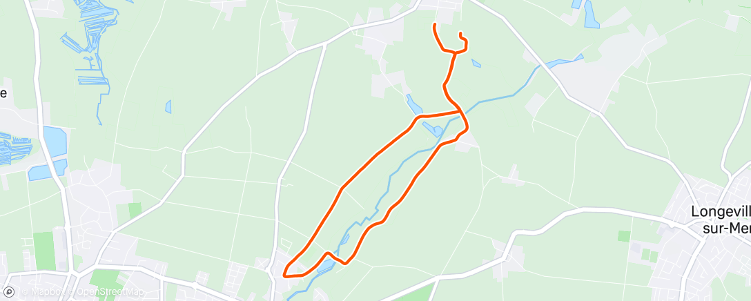 Map of the activity, Course à pied le matin