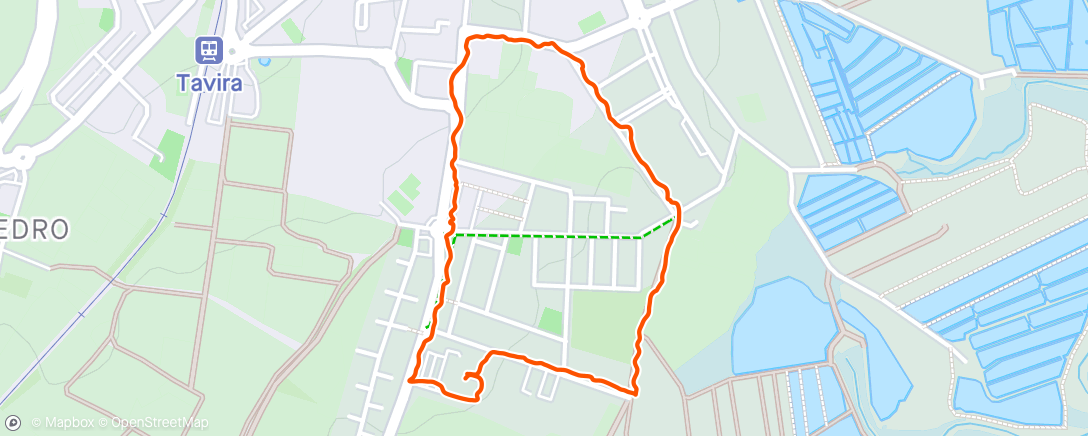 Map of the activity, Caminhada Almoço