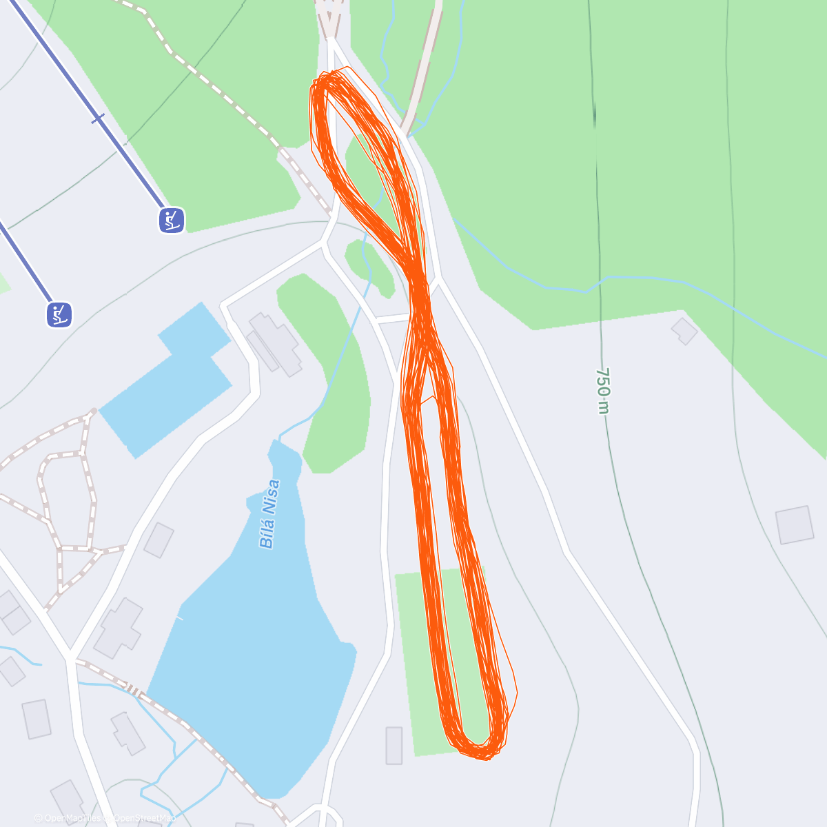 Map of the activity, Bedřichovský ledovec.
DP-SOUPAŽ